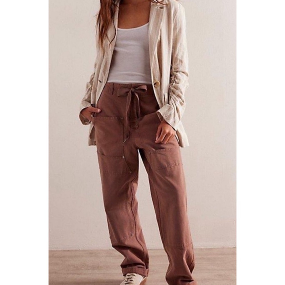 NWOT Free People Hayden Pull-On Pants Brownie L